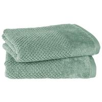 HANDTUCHSET Popcorn 2er Set Salbeigrün - Salbeigrün, Basics, Textil (50/100cm)