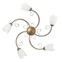 Deckenleuchte Odino Bronzefarben D: 70 Cm - Bronzefarben, KONVENTIONELL, Glas/Metall (70/17cm)