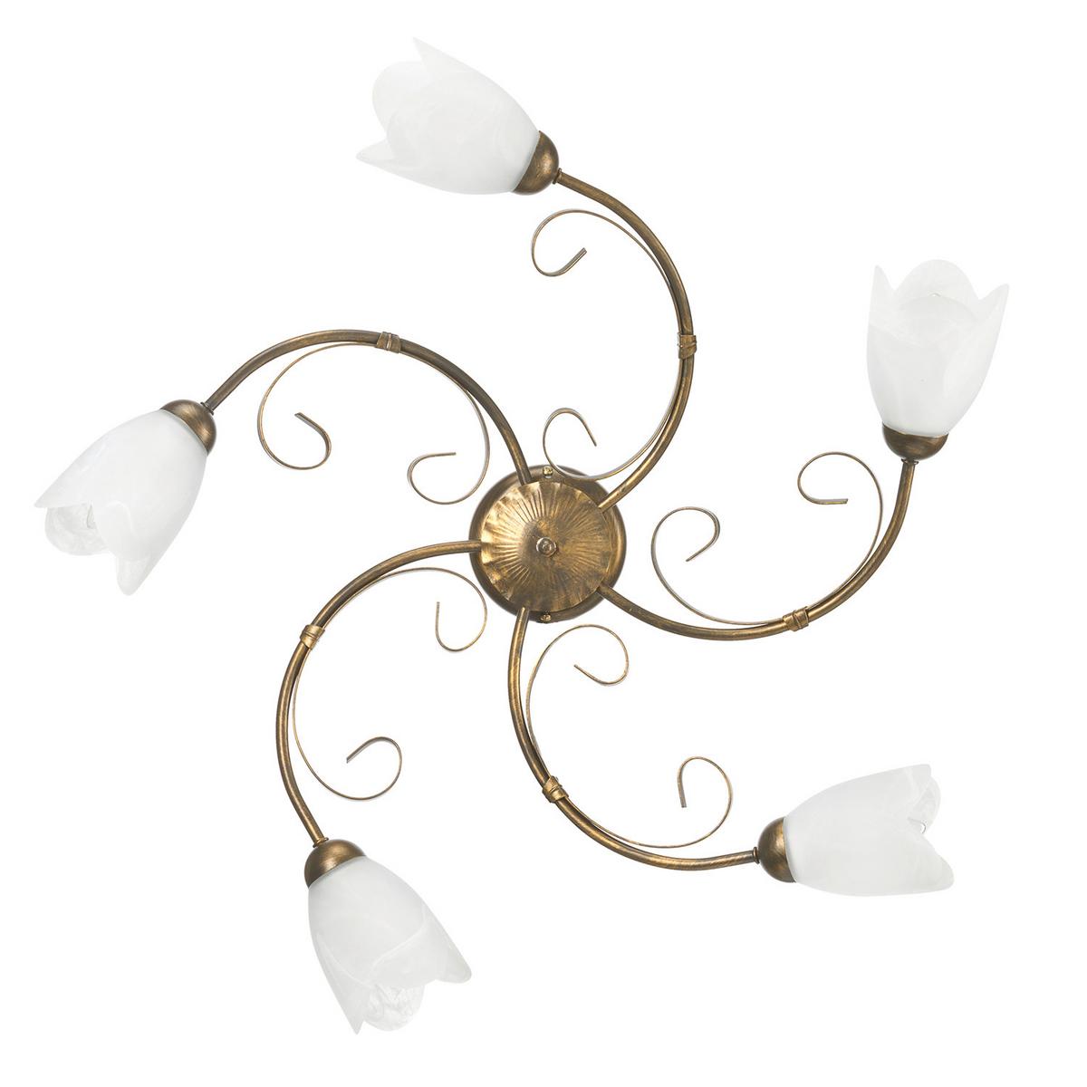 Deckenleuchte Odino Bronzefarben D: 70 Cm - Bronzefarben, KONVENTIONELL, Glas/Metall (70/17cm)