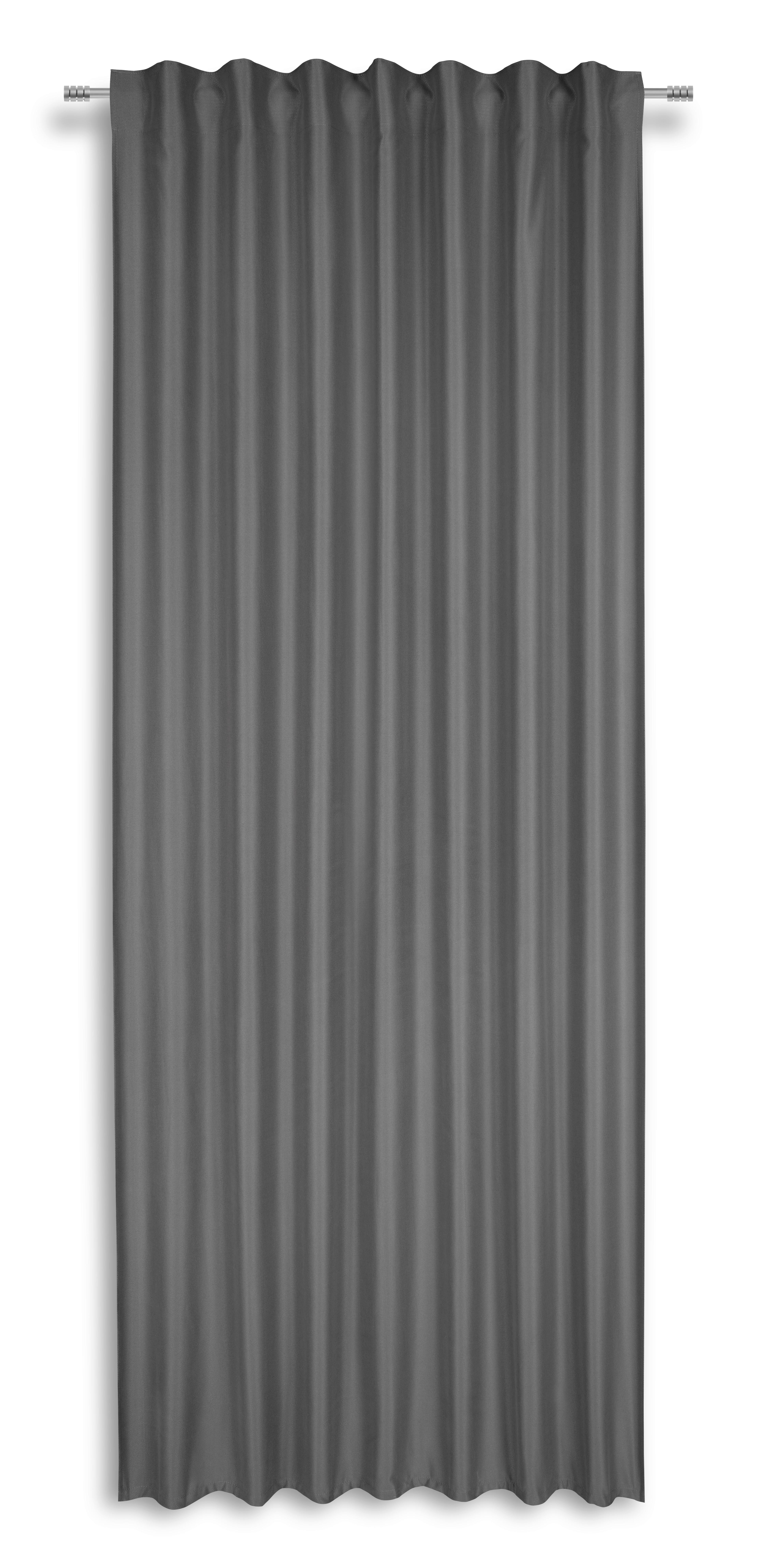 Vorhang mit Multifunktionsband Fiolina 140x245 cm Anthrazit - Anthrazit, MODERN, Textil (140/245cm) - Luca Bessoni