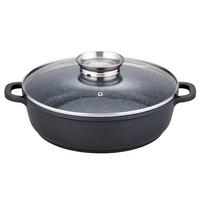 Servierpfanne Ø 24 cm Aluminium, schwarz - Schwarz, Basics, Metall (24cm) - GSW