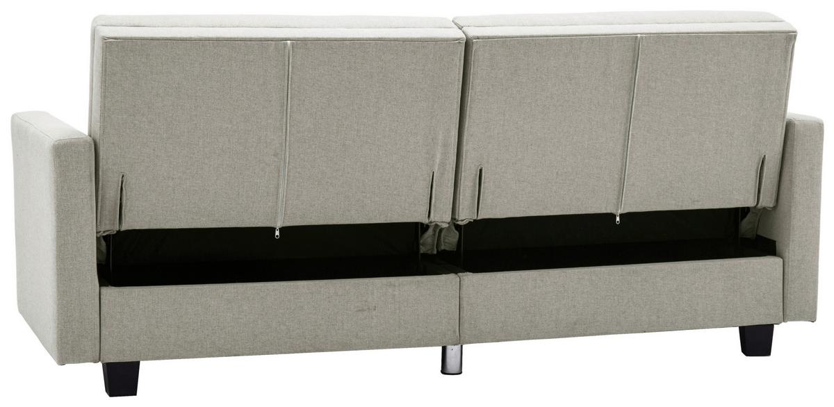 Schlafsofa Kipu Weiß B: 192 cm - Creme/Schwarz, Basics, Textil (192/76/85cm) - P & B