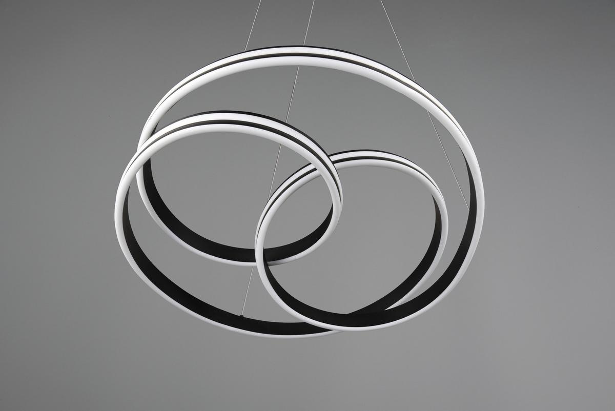 Led-hängeleuchte Nuria H: 150 Cm 1-Flammig Dimmbar - Schwarz, Basics, Metall (60/150cm) - Trio Leuchten