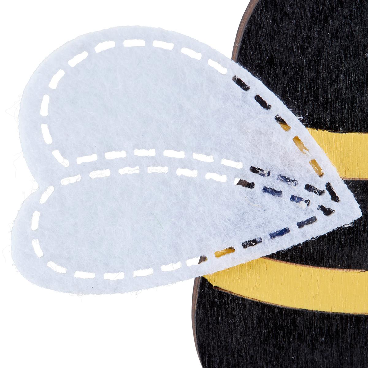 Dekohänger Franjo - Gelb/Schwarz, KONVENTIONELL, Holzwerkstoff/Textil (11cm) - Luca Bessoni