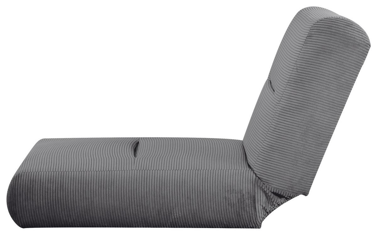 Schlafsessel Luna Grau B: 80 Cm - Grau, Design, Textil (81/88/160cm) - Livetastic