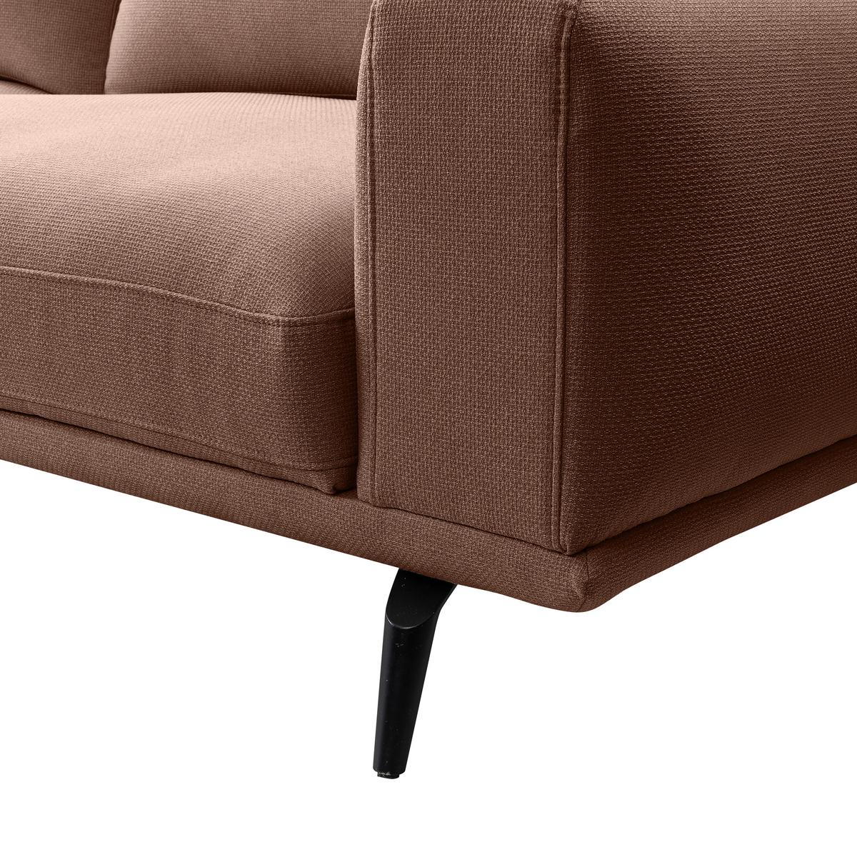 3-sitzer-sofa Selene Braun, B: 242 Cm - Schwarz/Braun, MODERN, Textil (242/89/115cm) - MID.YOU