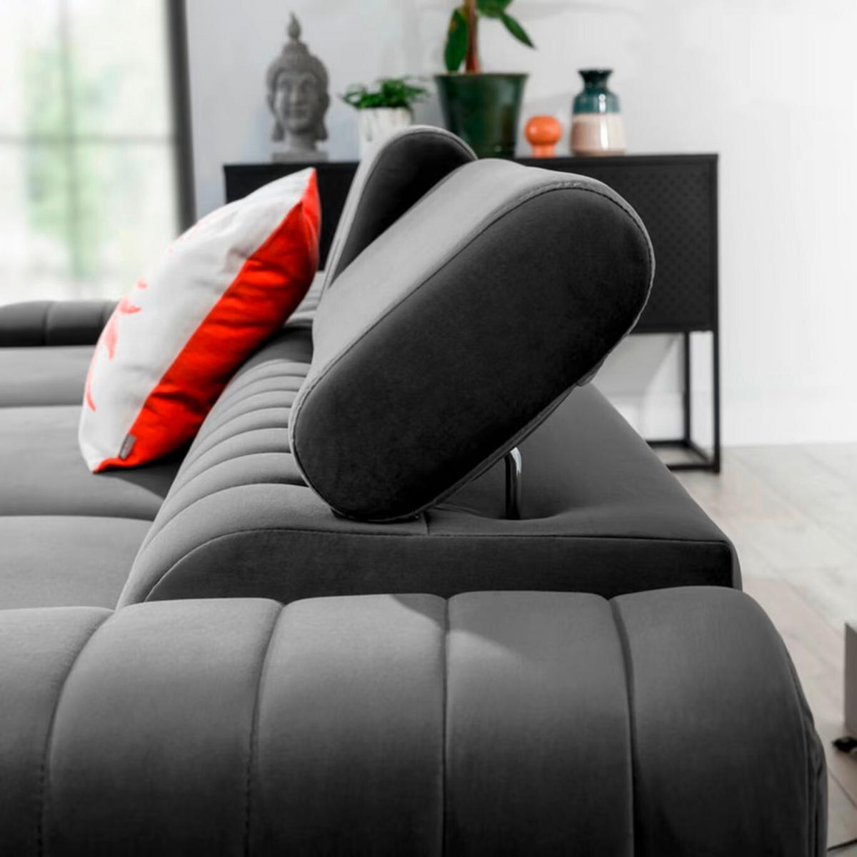 Ecksofa Grayson Grau S: 205x278 Cm - Silberfarben/Grau, Design, Textil (205/278cm) - MID.YOU