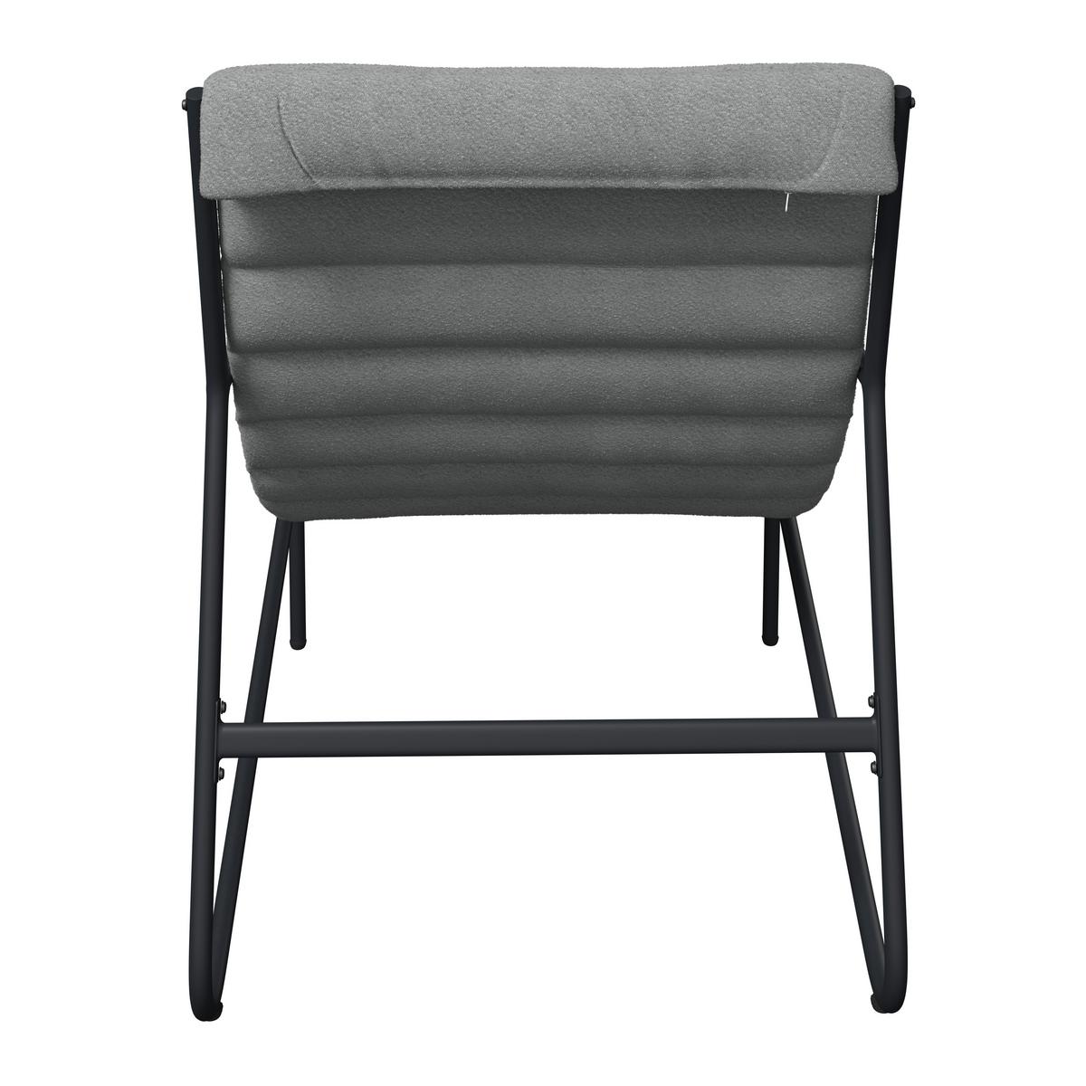 Balkonset Memphis - Anthrazit/Grau, MODERN, Textil/Metall (61/78.5/87.5cm) - Beldano