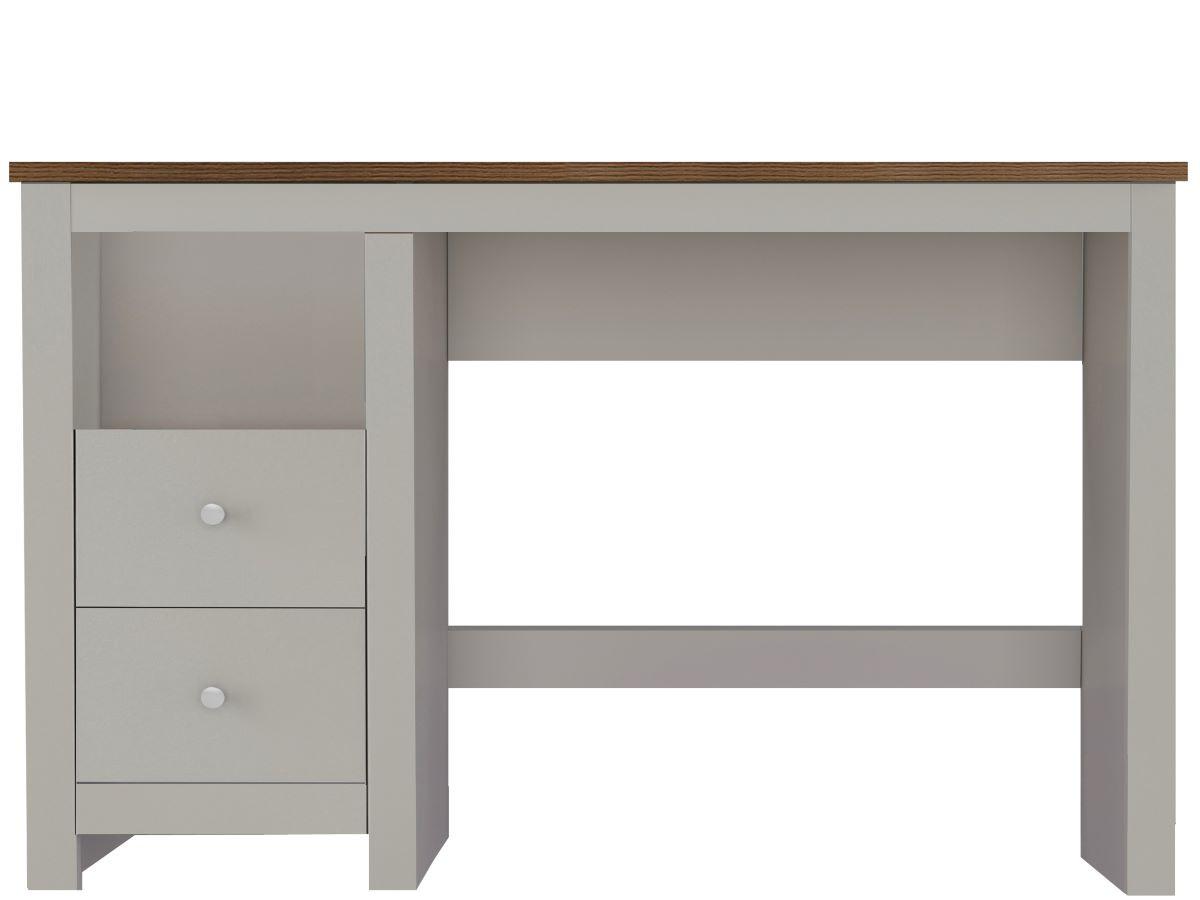 Schreibtisch Emerald Creme Naturfarben 120 cm - Creme/Naturfarben, Design, Holzwerkstoff/Metall (120/76/50cm) - MID.YOU