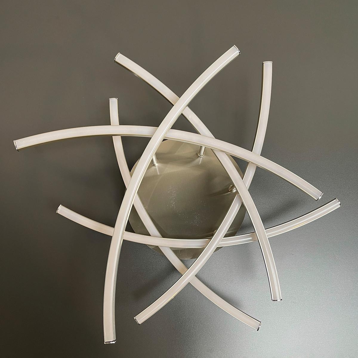 Led-deckenleuchte 20925 Cross Tw - Nickelfarben, Design, Metall (50cm) - Fischer & Honsel