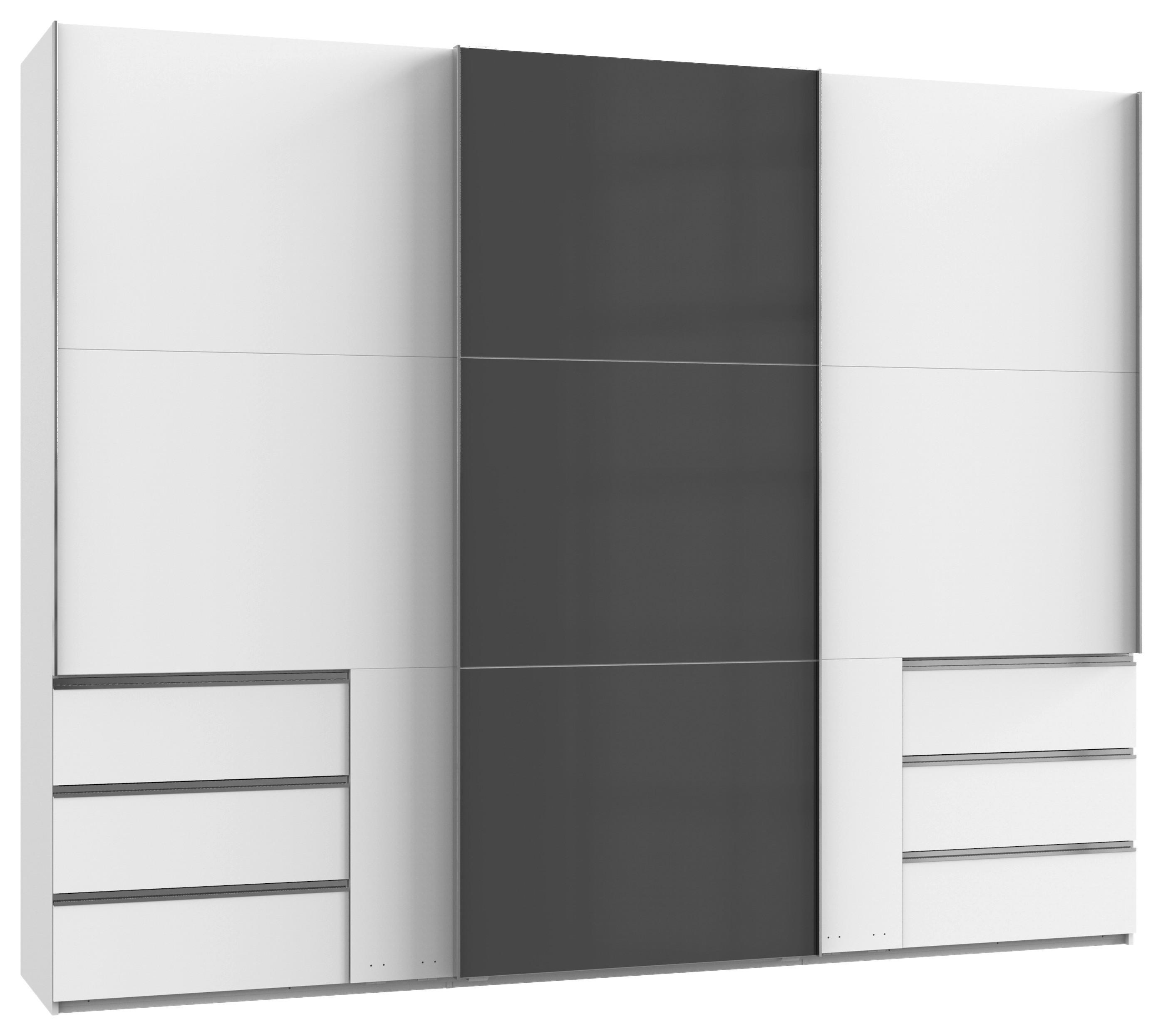 Schwebetürenschrank B: 300 Cm Level 36c Grau/weiß - Weiß/Grau, MODERN, Holzwerkstoff (300/236/65cm) - MID.YOU