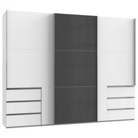 Schwebetürenschrank B: 300 Cm Level 36c Grau/weiß - Weiß/Grau, MODERN, Holzwerkstoff (300/236/65cm) - MID.YOU