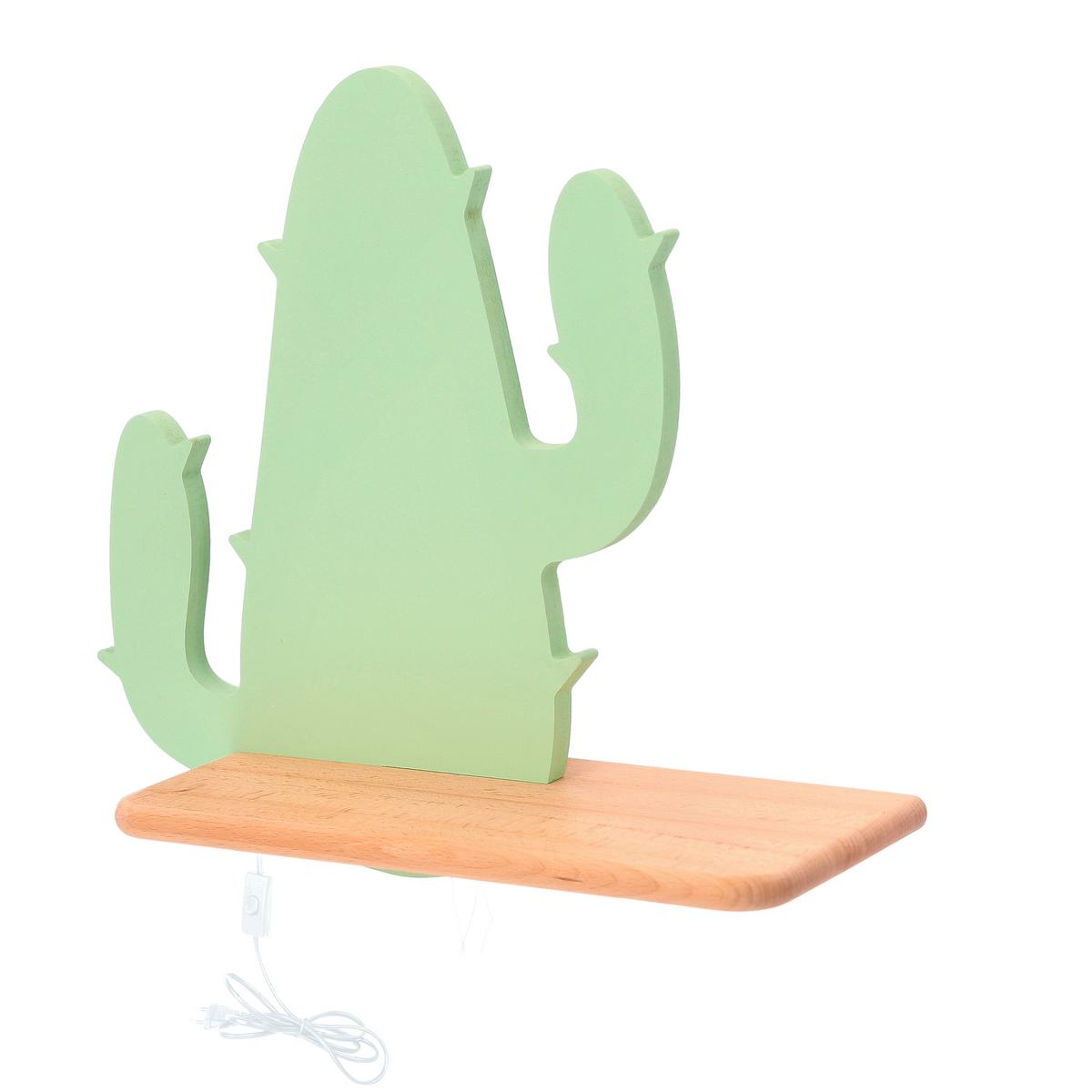 Kinderwandleuchte 21-01009 Cactus 2 - Grün, Basics, Holz/Holzwerkstoff (33/12/29.5cm)