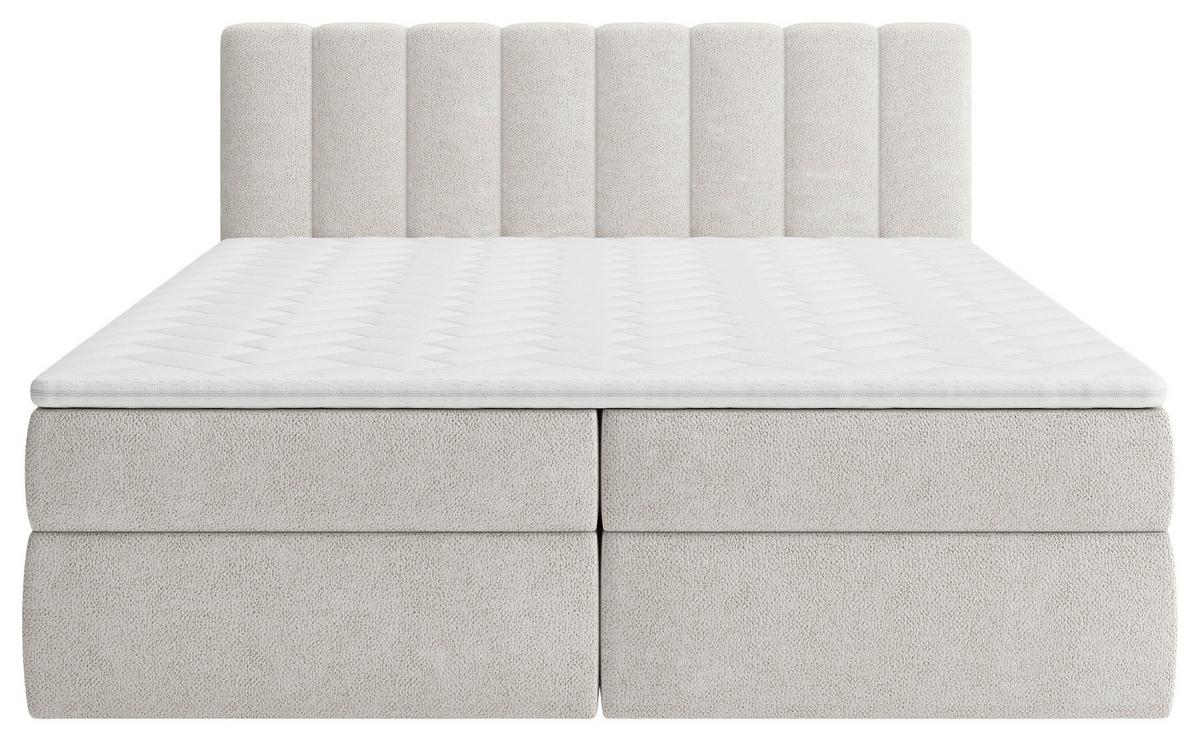 Boxspringová posteľ MALA 180x200 cm, béžová - čierna/krémová, Modern, drevo/kompozitné drevo (180/200cm) - Bessagi Home