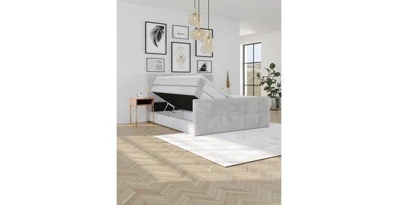 Boxspringbett mit Topper und Bettkasten 180x200 cm Medino - Hellgrau, KONVENTIONELL, Holz/Holzwerkstoff (180/200cm) - Luca Bessoni