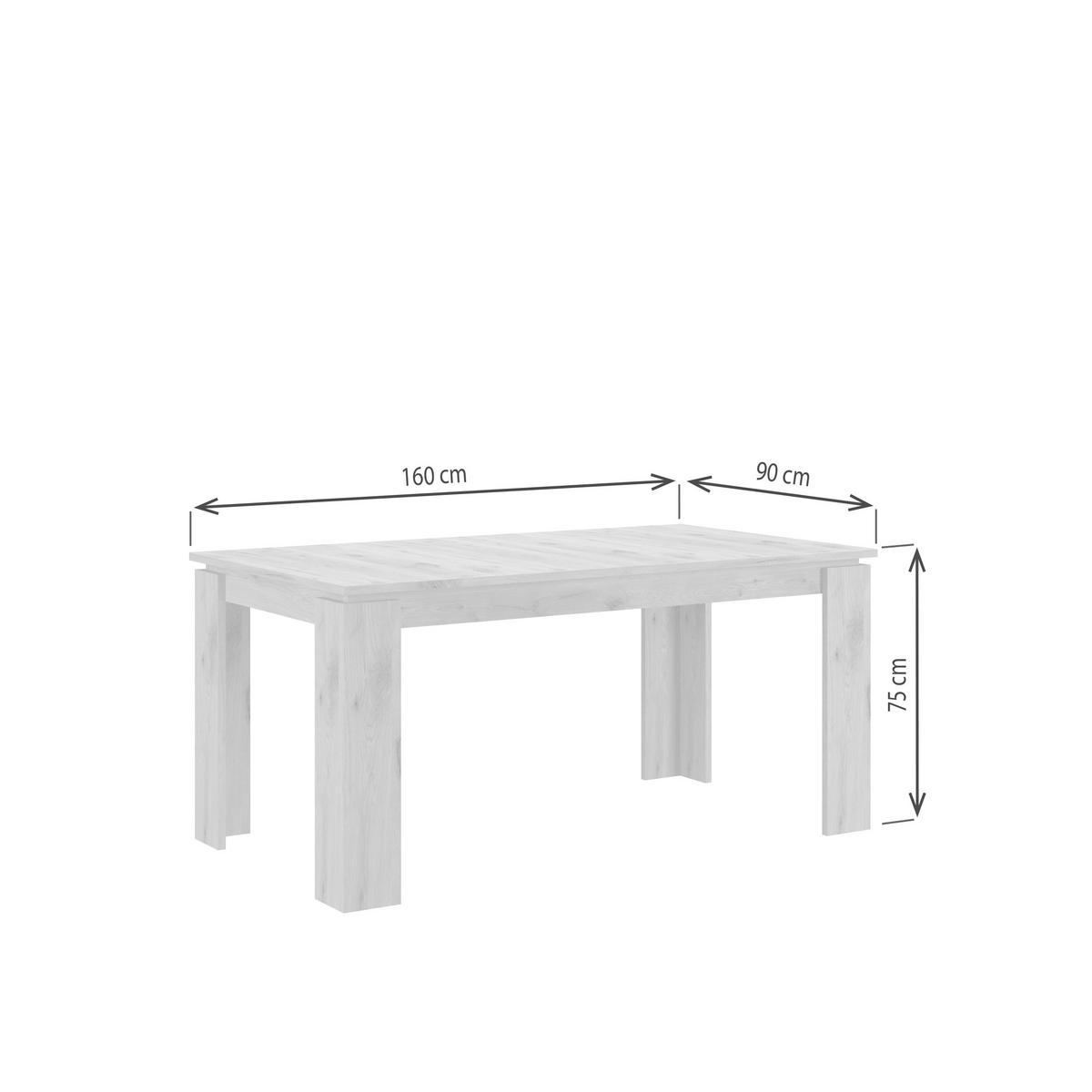 Esstisch Titan Rauchsilber L: 160-200 Cm - Design, Holzwerkstoff (160/90/76cm) - MID.YOU