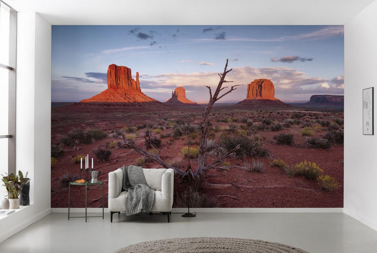 Fototapete Wild West Heroes - Rotbraun, Trend, Textil (450/280cm)