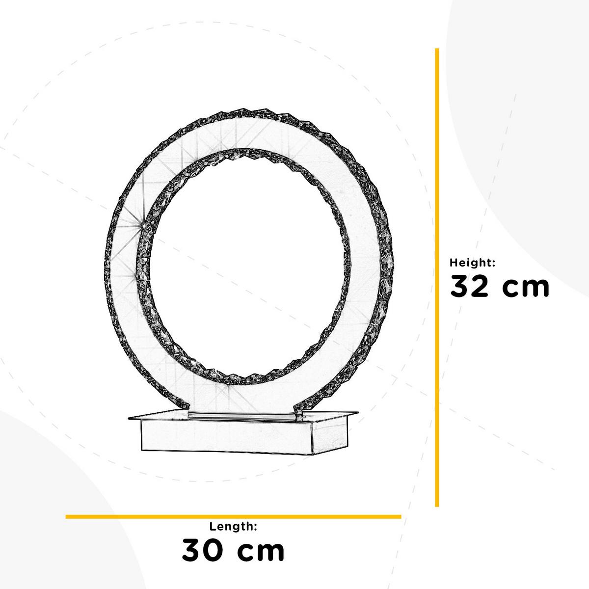 LED-Tischleuchte 4809/Lg - Chromfarben, Design, Metall (30/32cm)