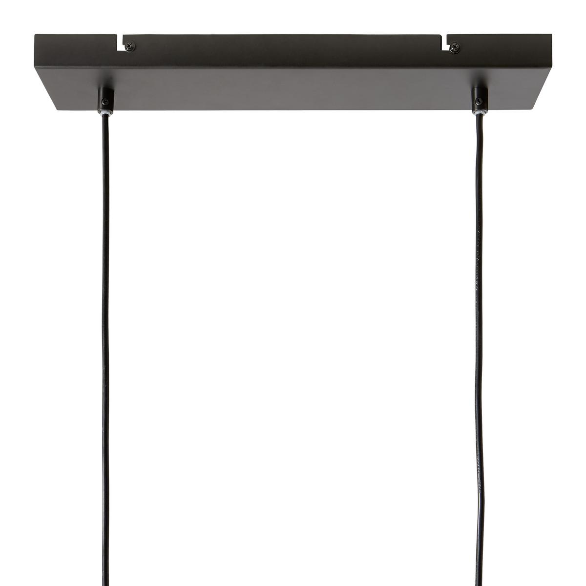 Svítidlo závěsné Gidi D/V: 60/140cm, 40 Watt - černá, Romantický / Rustikální, kov/dřevo (60/13/140cm) - Mömax