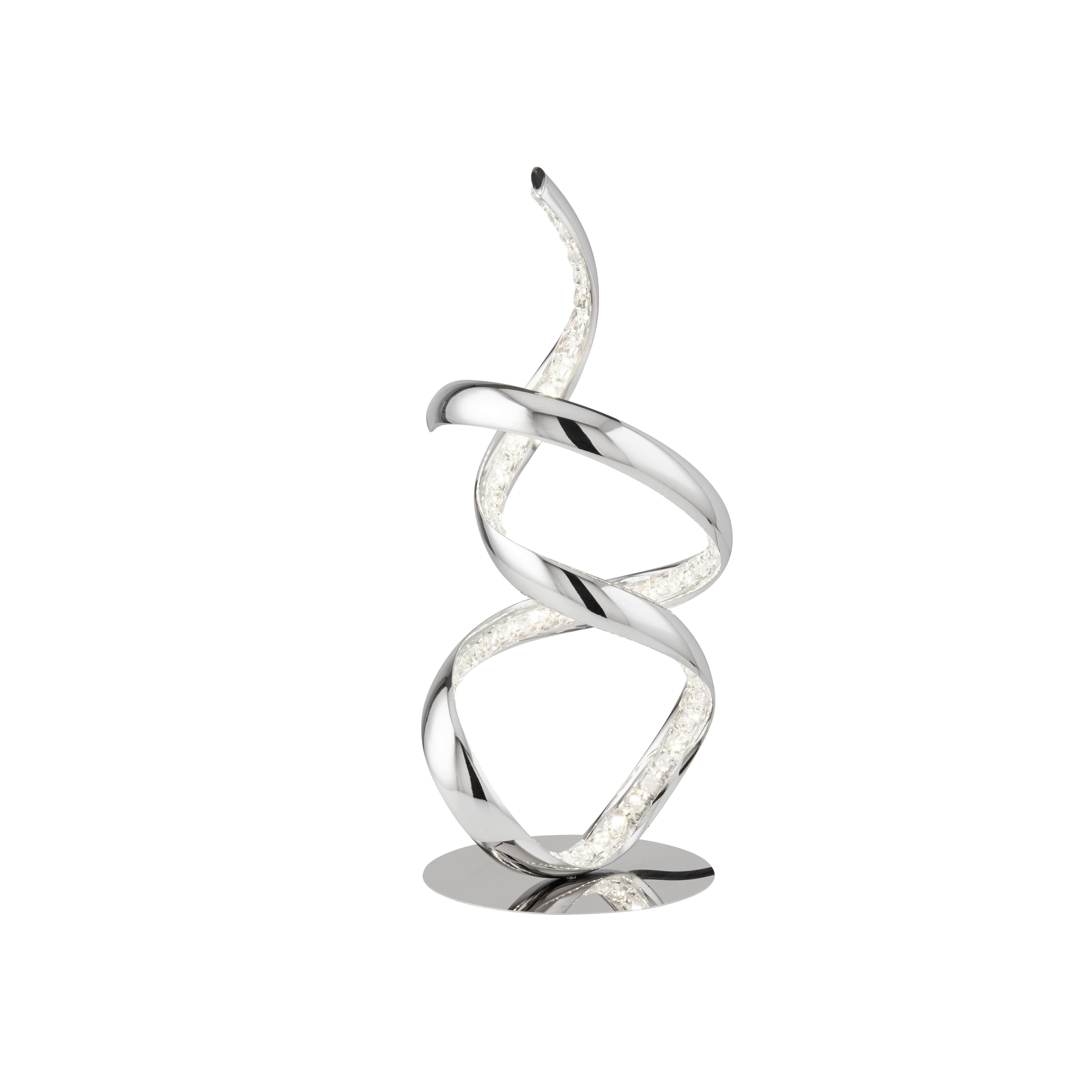 LED-Tischleuchte Eu9218cc - Chromfarben, Design, Glas/Metall (18.5/39.5cm)