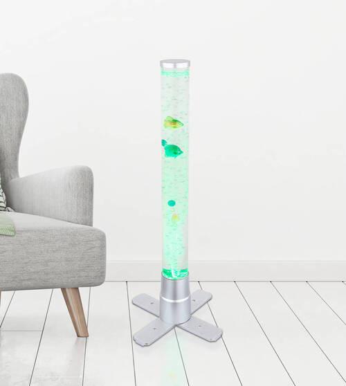 Led-stehleuchte 9017 - Klar/Silberfarben, Basics, Kunststoff (24,6/24,6/61,1cm) - Globo