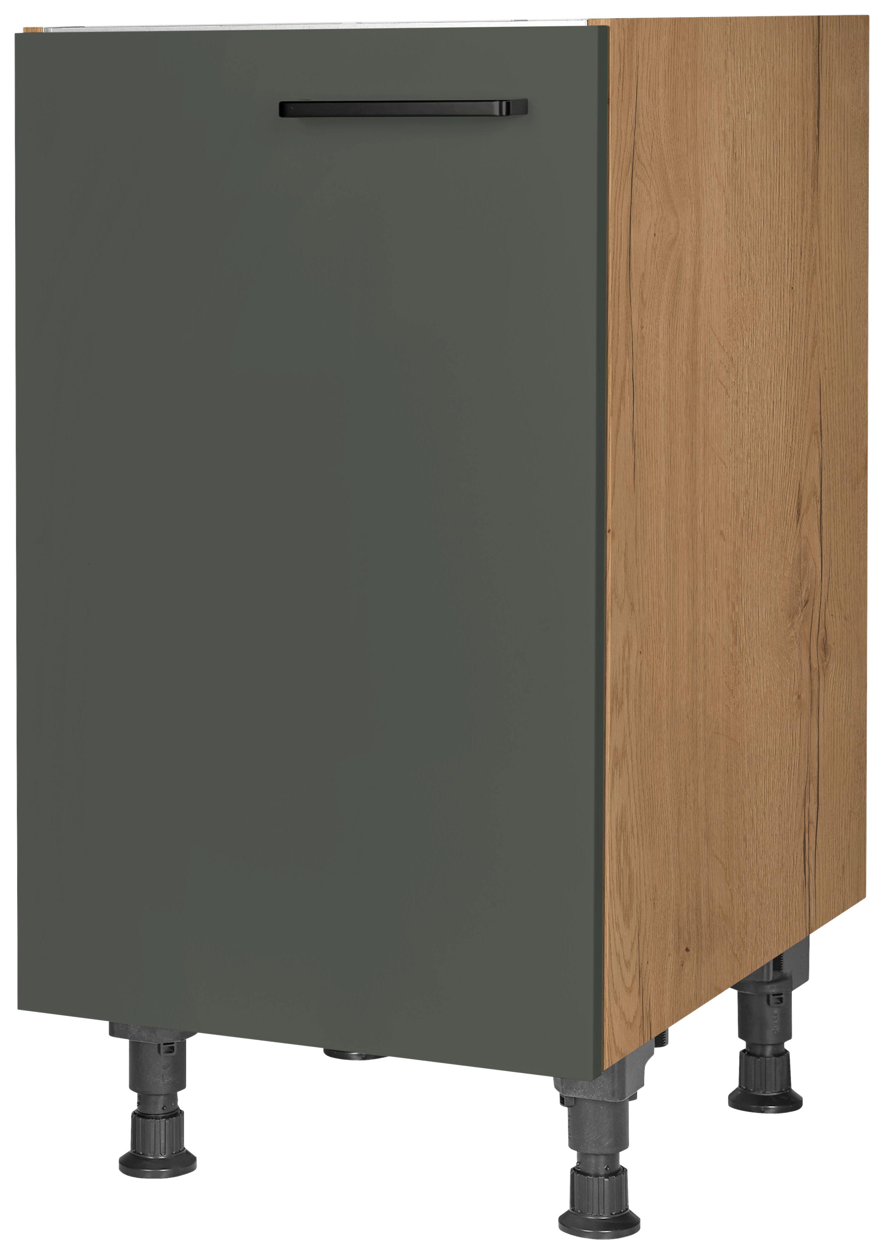 Spülenunterschrank Easytouch - Eichefarben/Grün, MODERN, Holzwerkstoff (45/87/56cm) - Nobilia