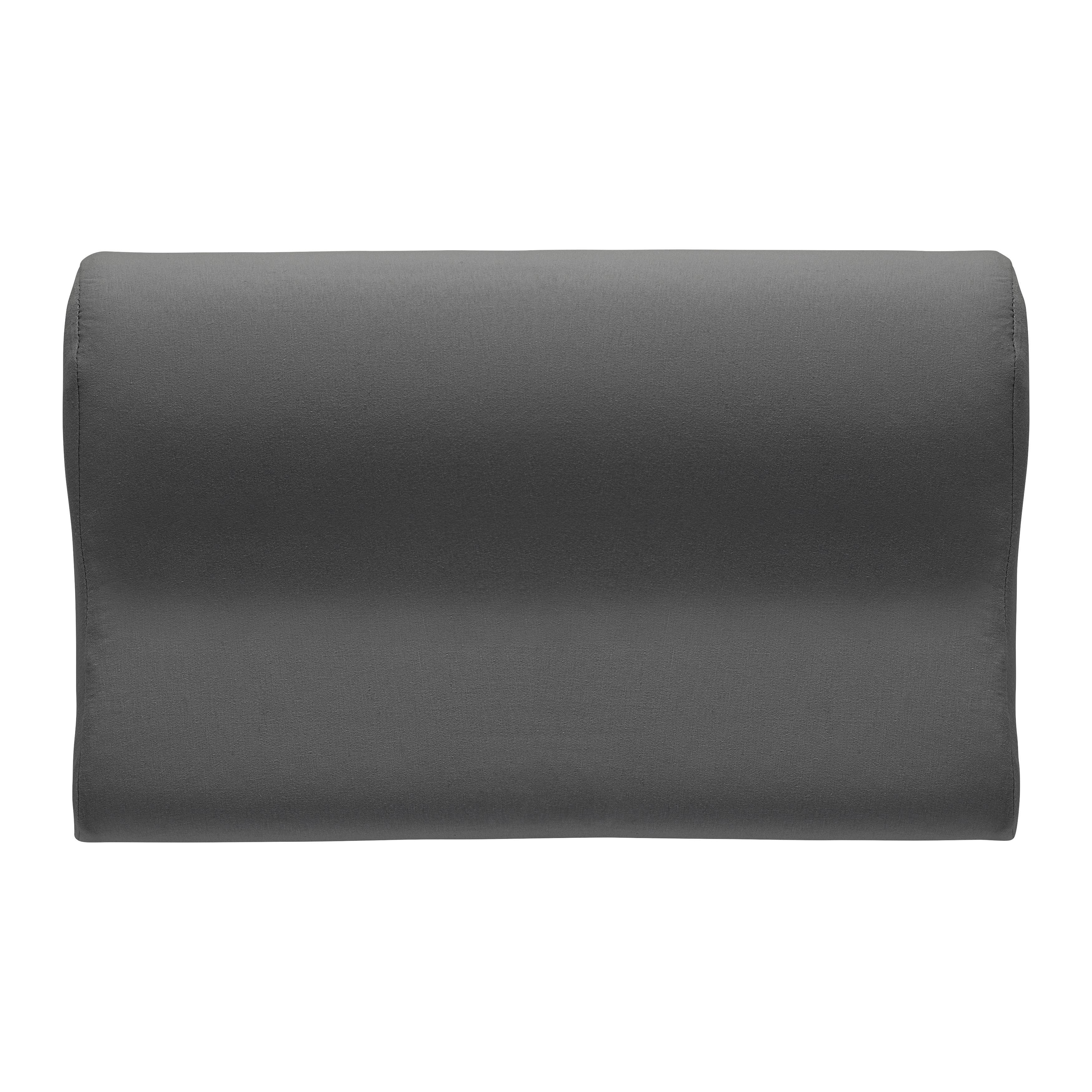 Potah na anatomický polštář Felipe, 48/30/11cm, antracit. - antracitová, textil (48/11/30cm) - Modern Living