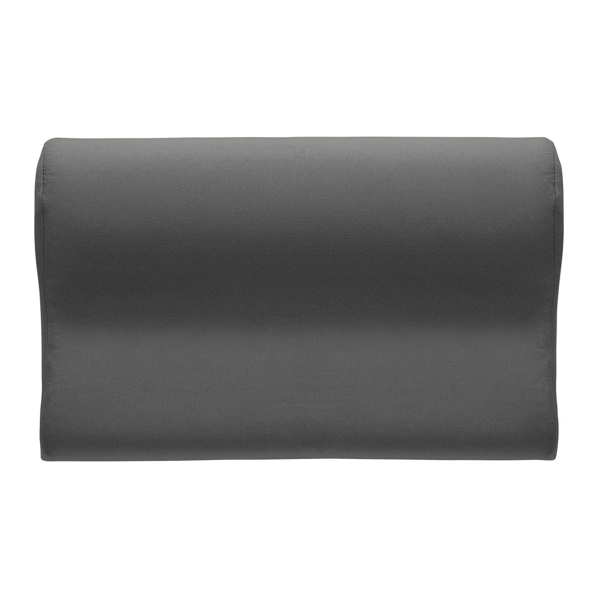 Potah na anatomický polštář Felipe, 48/30/11cm, antracit. - antracitová, textil (48/11/30cm) - Modern Living