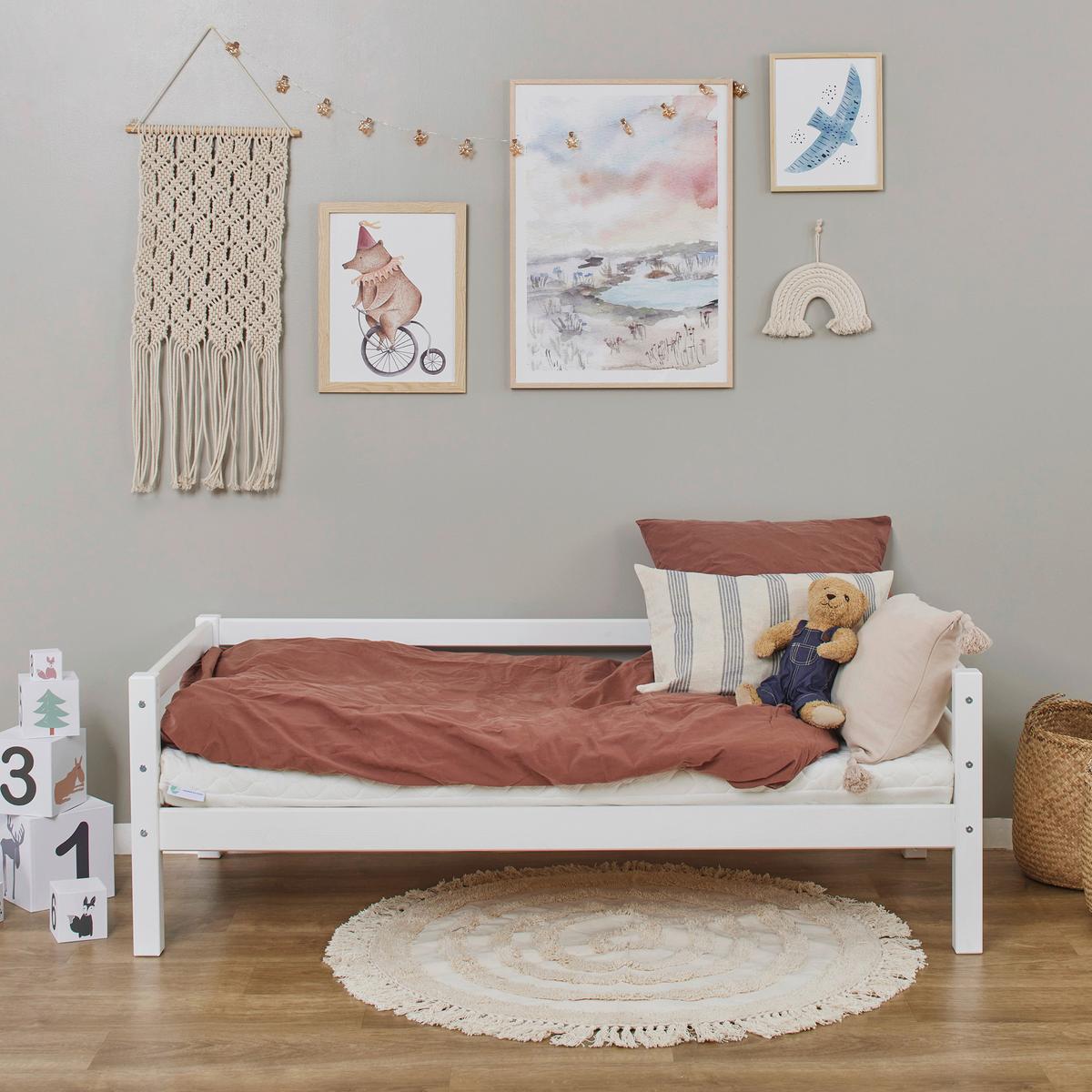 Kinder-/Juniorbett Eco Dream Weiß, Lf: 70x160 cm - Weiß/Naturfarben, MODERN, Holz (70/160cm) - MID.YOU