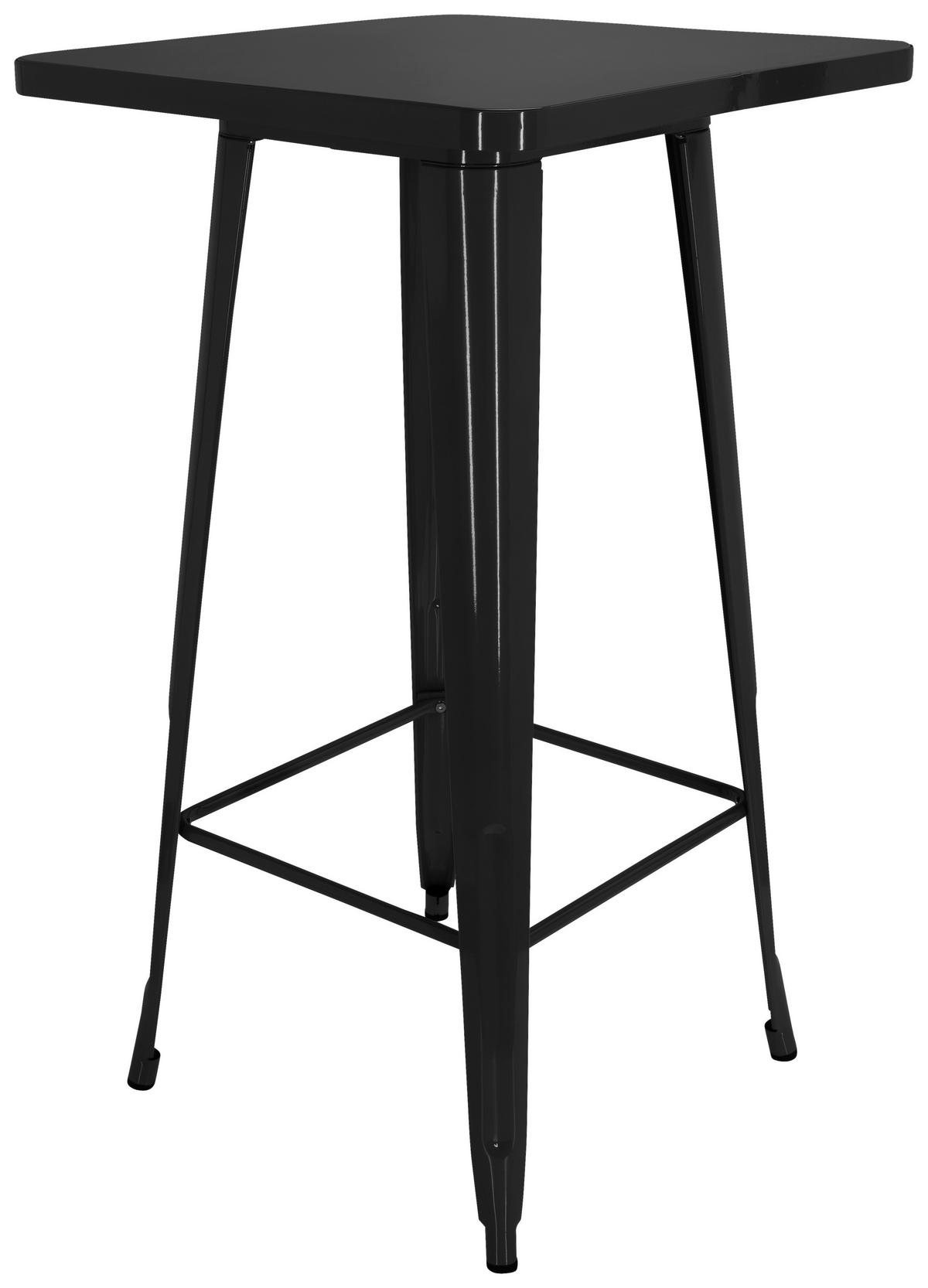 Bartisch Vantaggio Schwarz, L: 60 Cm - Schwarz, Basics, Metall (60/60/103,5cm) - MID.YOU