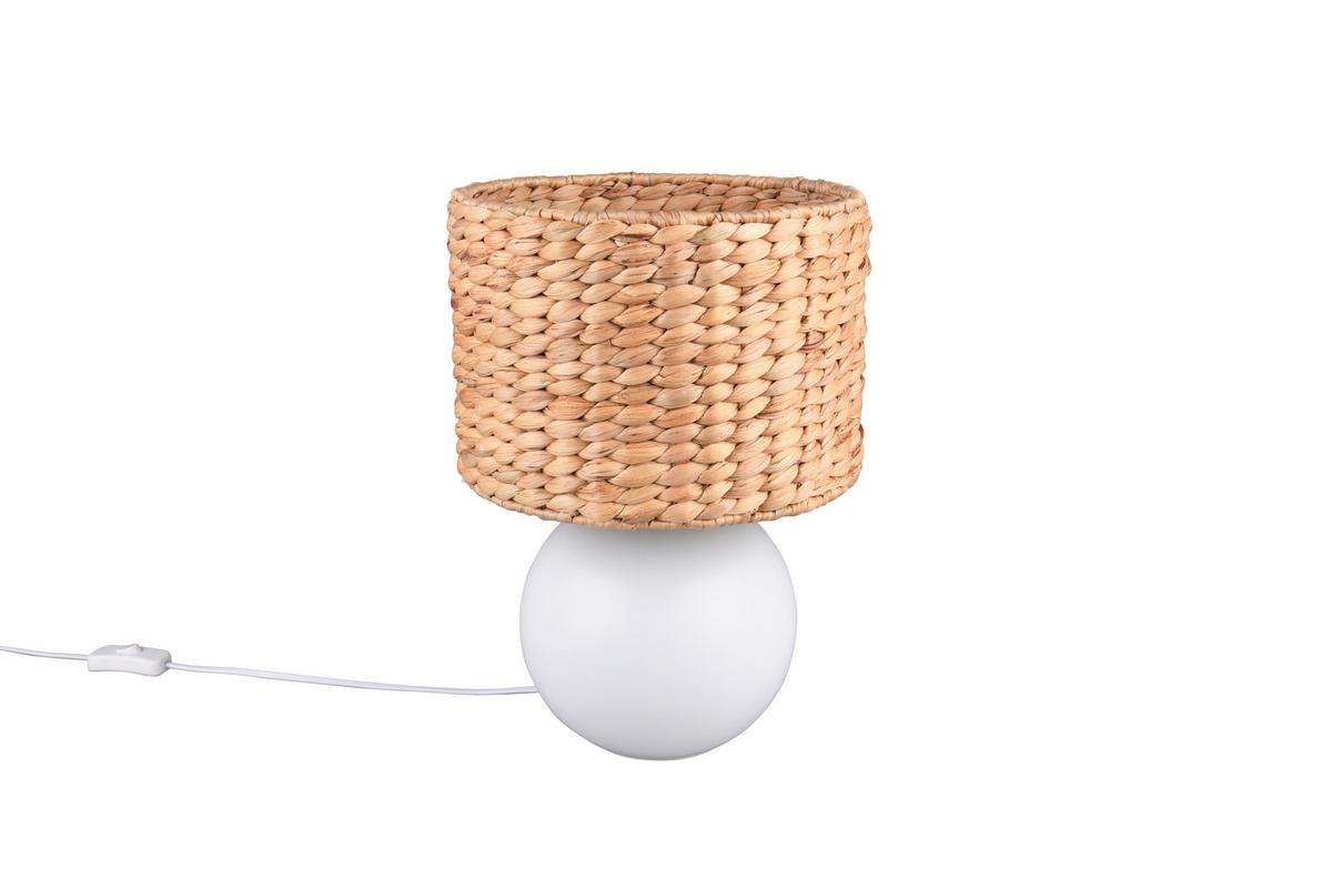 Tischleuchte 518990101 Vina - Braun/Weiß, Basics, Naturmaterialien/Keramik (28/40cm) - Trio Leuchten