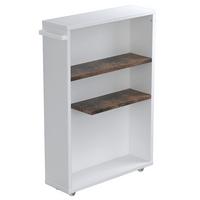 Midischrank Nilari Weiß/Eichefarben B: 20cm - Eichefarben/Silberfarben, Trend, Holzwerkstoff (20/61/45cm) - MID.YOU