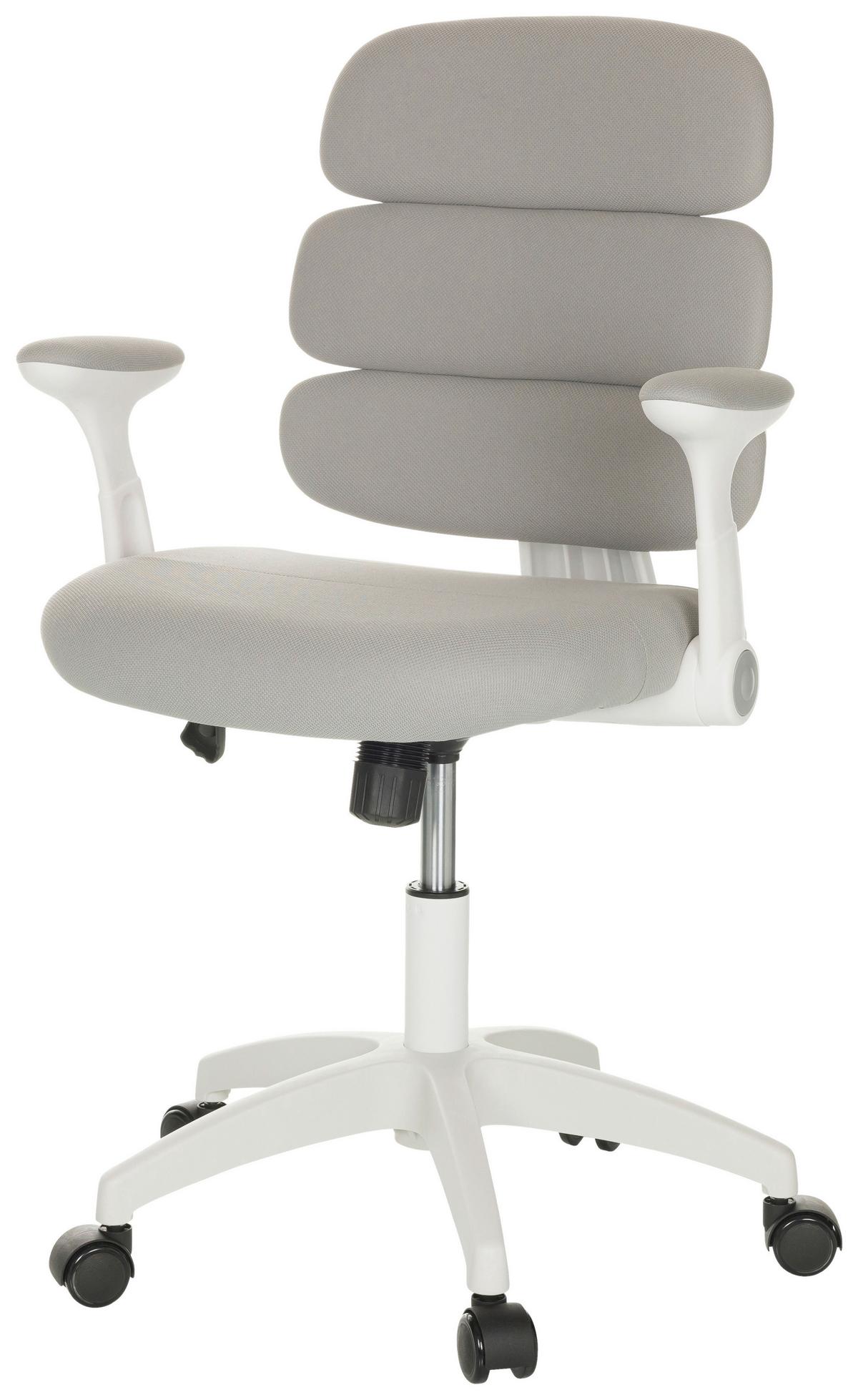 Jugenddrehstuhl Kid Ergolino W - Weiß/Grau, Basics, Kunststoff/Textil (62/86-97/62cm) - MID.YOU