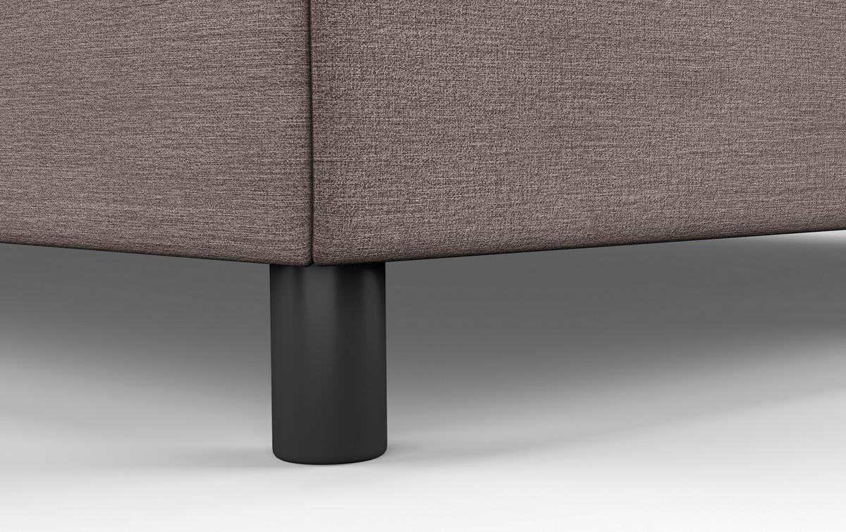 Boxbett mit Topper Andorra 140x200 cm Taupe - Taupe/Schwarz, MODERN, Holz/Holzwerkstoff (140/200cm) - MID.YOU