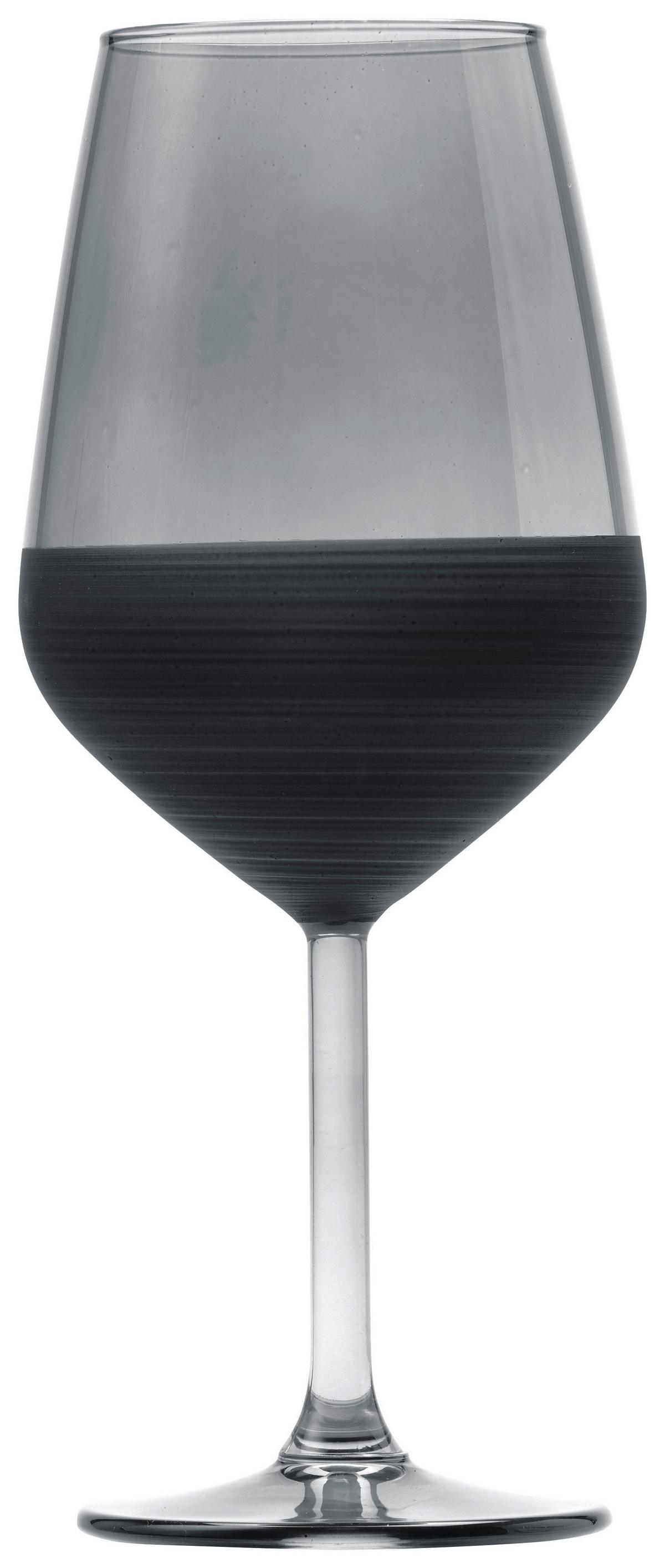 Sklenice na víno Black, ca. 490ml - černá, Moderní, sklo (6,4/22cm) - Mömax