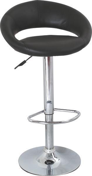 Barhocker Höhenverstellbar Mit Lehne Scott Schwarz/chrom