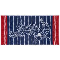 Strandtuch Summertime - Blau/Rot, MODERN, Textil (75/150cm) - Luca Bessoni