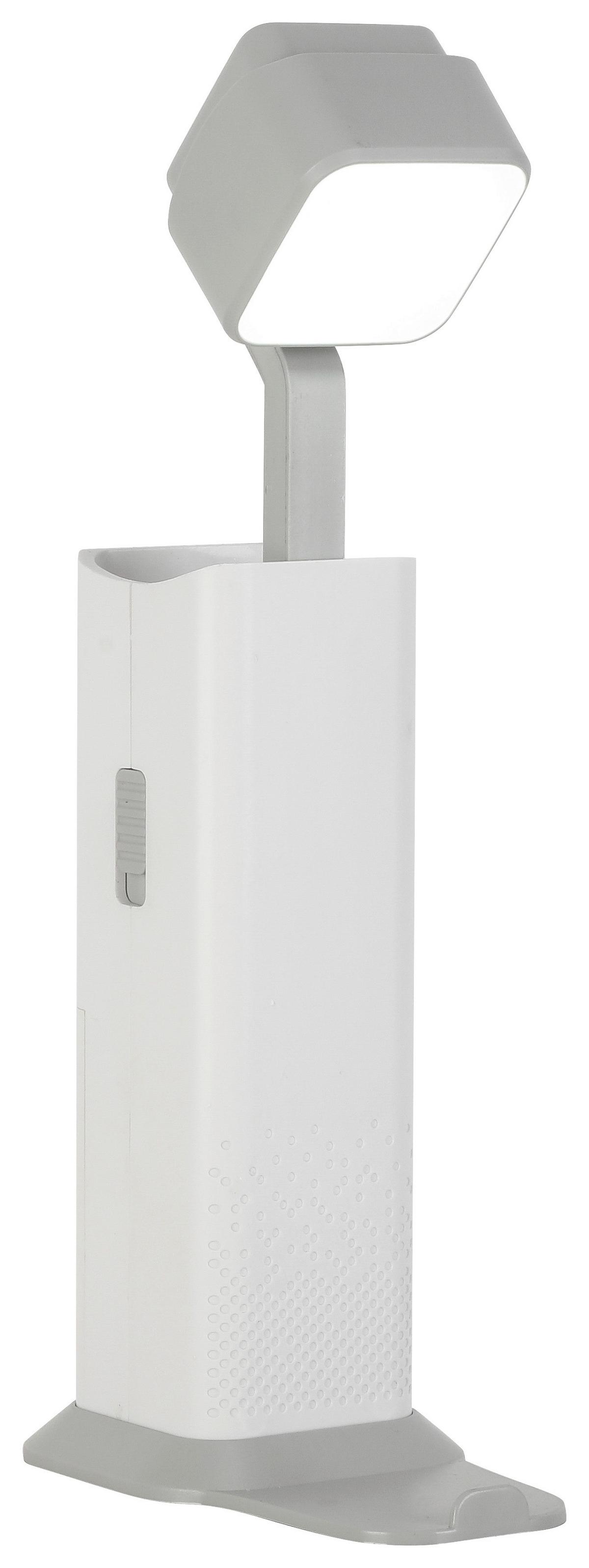 Led-tischleuchte Nina - Weiß/Grau, MODERN, Kunststoff (5,5/4,1cm) - Luca Bessoni