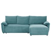 Ecksofa Cuty Petrol S: 266x180 cm - Petrol/Schwarz, KONVENTIONELL, Textil (266/180cm) - MID.YOU