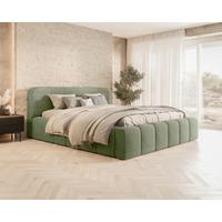 Polsterbett Deli 120 Mint LF: 120x200cm - Schwarz/Mintgrün, MODERN, Textil/Metall (120/200cm) - MID.YOU