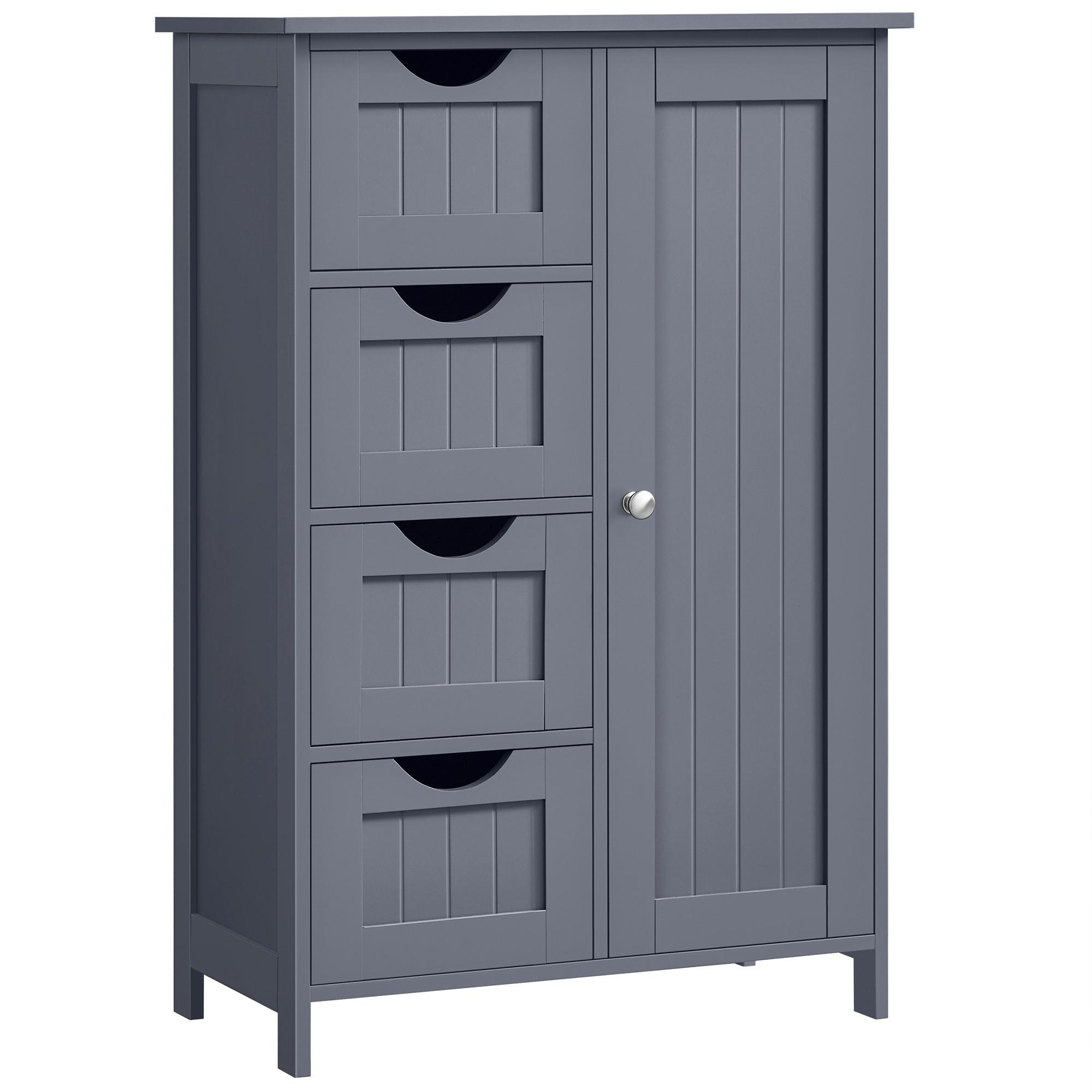 Midischrank Lhc41gy - Grau, Trend, Holzwerkstoff (55/82/28.5cm) - MID.YOU