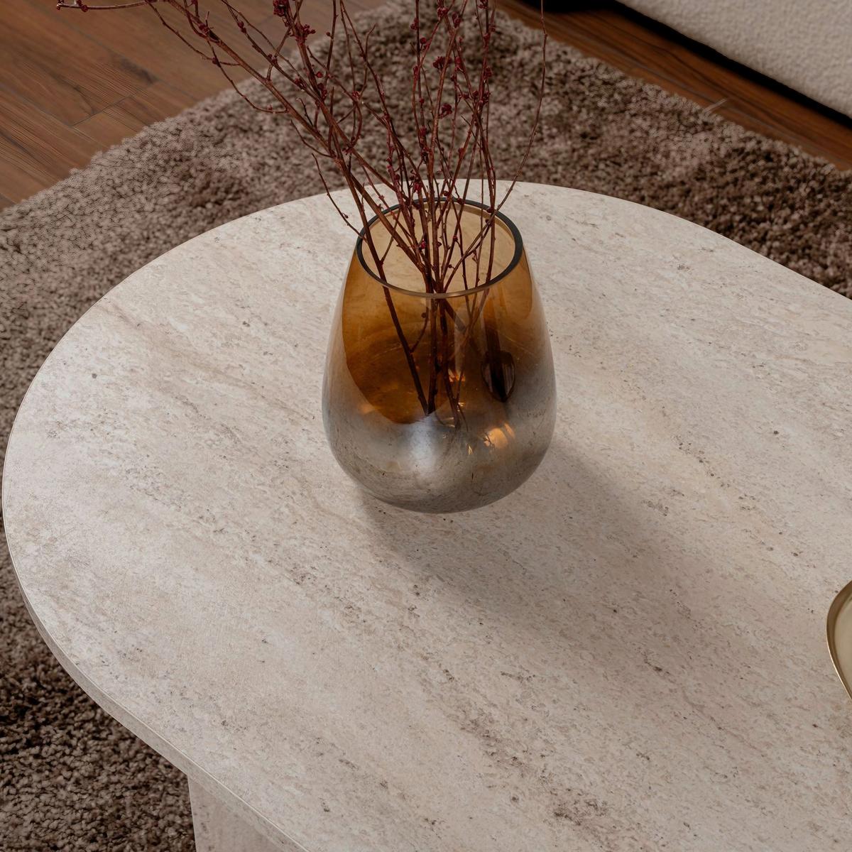 COUCHTISCH Sabin Elfenbein L: 119cm - Elfenbein, Design, Holzwerkstoff (119/60/40cm) - MID.YOU