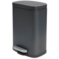 Kosmetikeimer Akira 5L Schwarz Metall LBH: 21,4x17,6x30 cm - Schwarz, Basics, Kunststoff/Metall (21,4/17,6/30cm) - Spirella