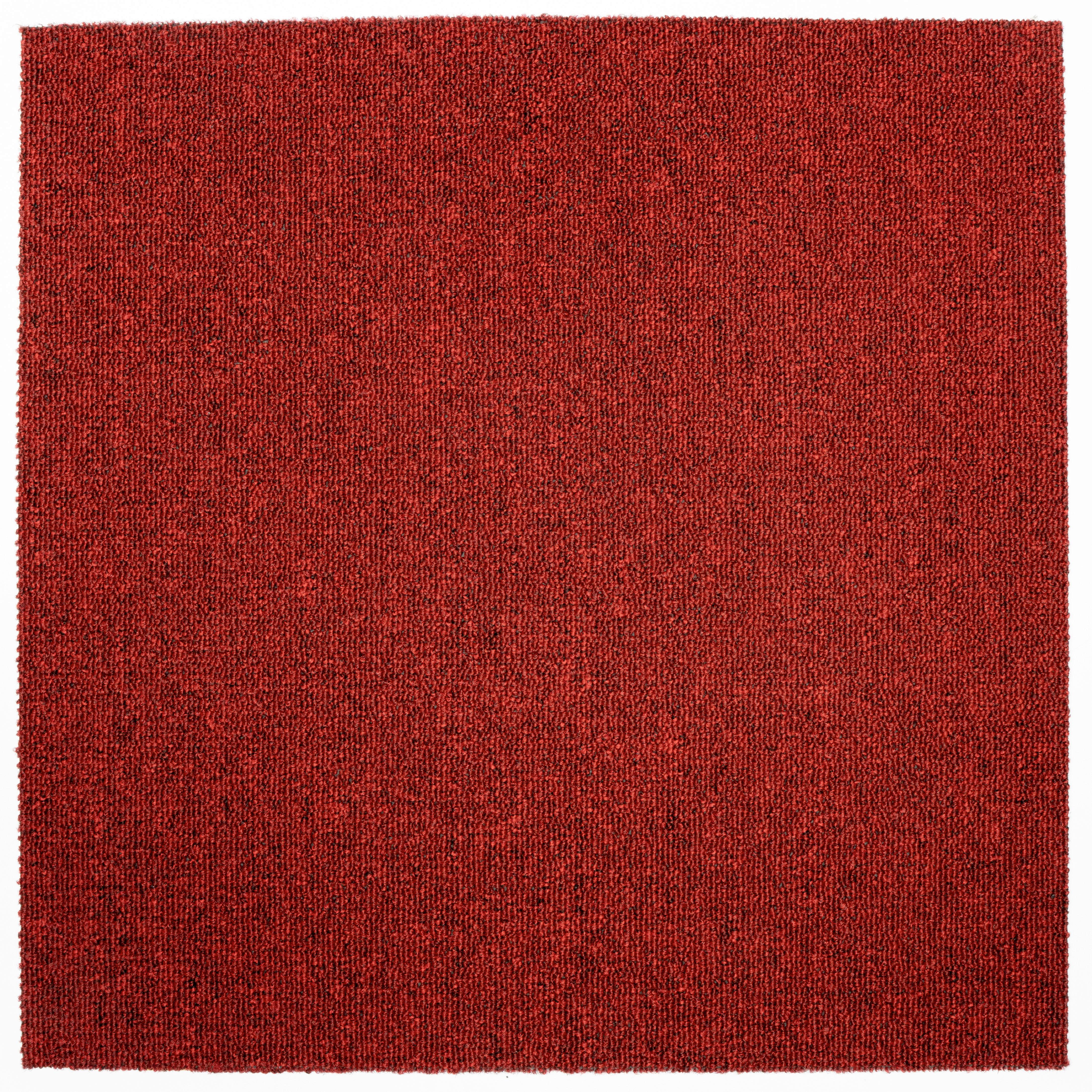 Teppichfliese Rot Astra 50x50 cm Florhöhe 3 mm - Rot, Basics, Textil (50/50cm)