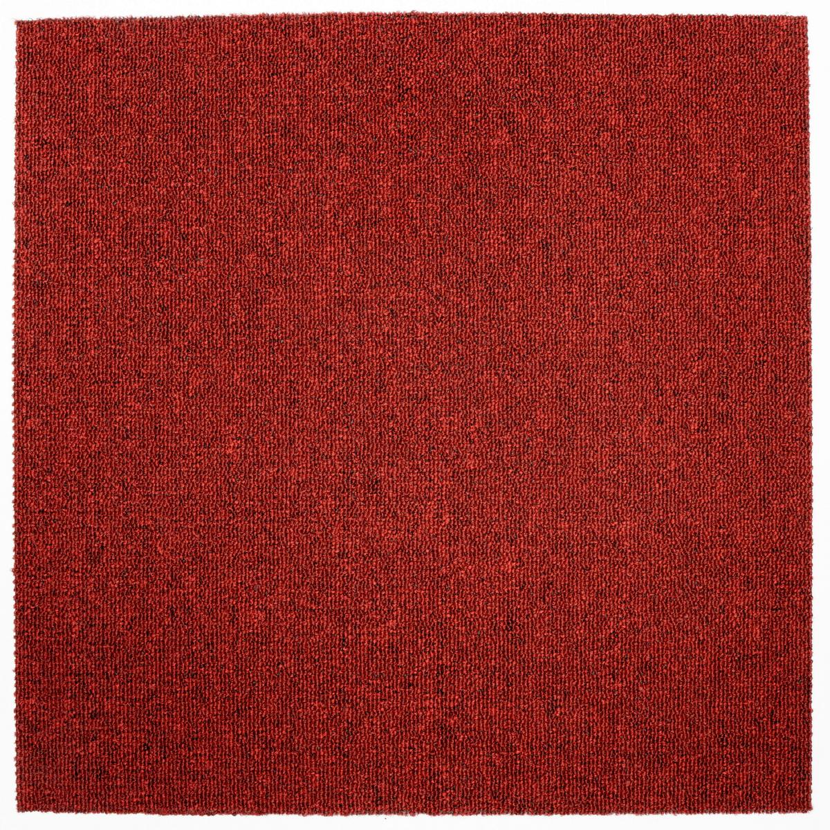 Teppichfliese Rot Astra 50x50 cm Florhöhe 3 mm - Rot, Basics, Textil (50/50cm)