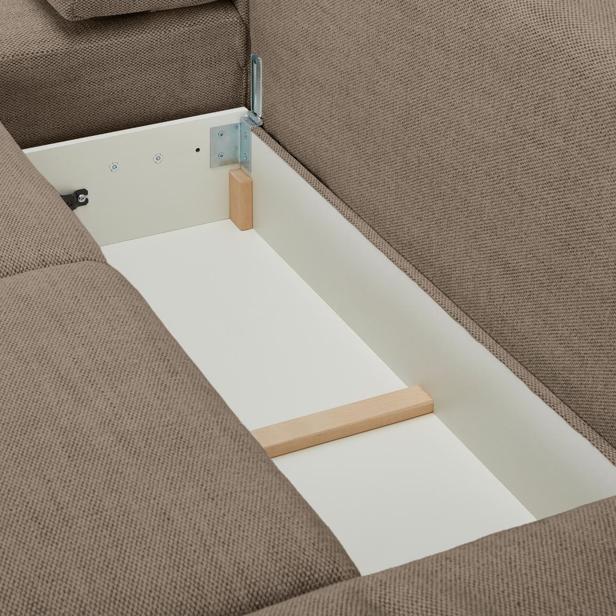Wohnlandschaft Vouge Braun U: 283x371x208 Cm - Buchefarben/Schwarz, KONVENTIONELL, Textil (283/371/208cm) - Livetastic