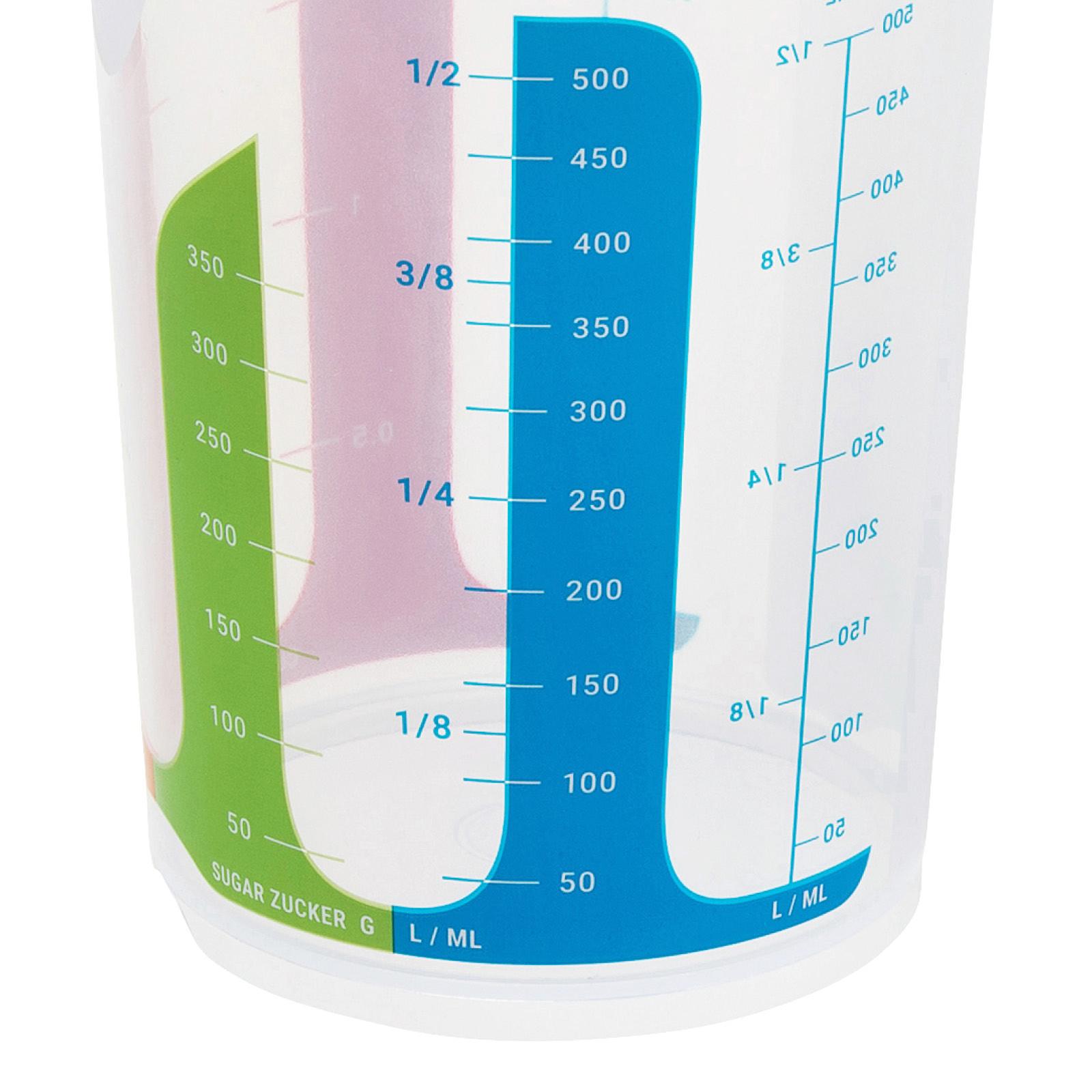 Messbecher Fia Inhalt Max. 500 Ml - Blau/Klar, KONVENTIONELL, Kunststoff (14/12,4cm)