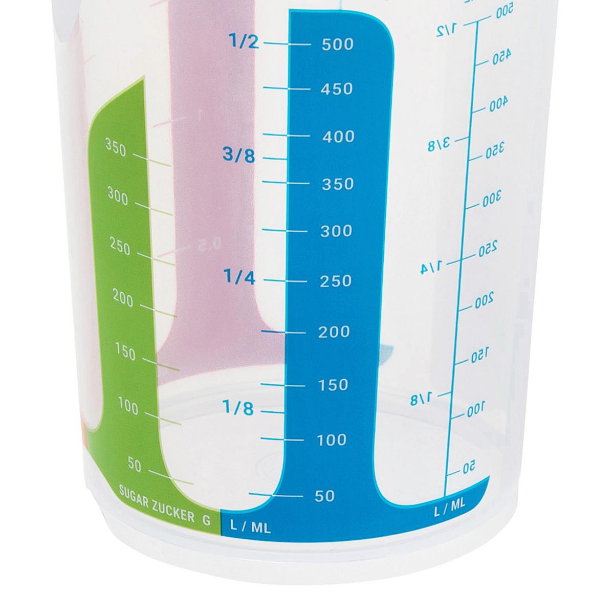 Messbecher Fia Inhalt Max. 500 Ml - Blau/Klar, KONVENTIONELL, Kunststoff (14/12,4cm)