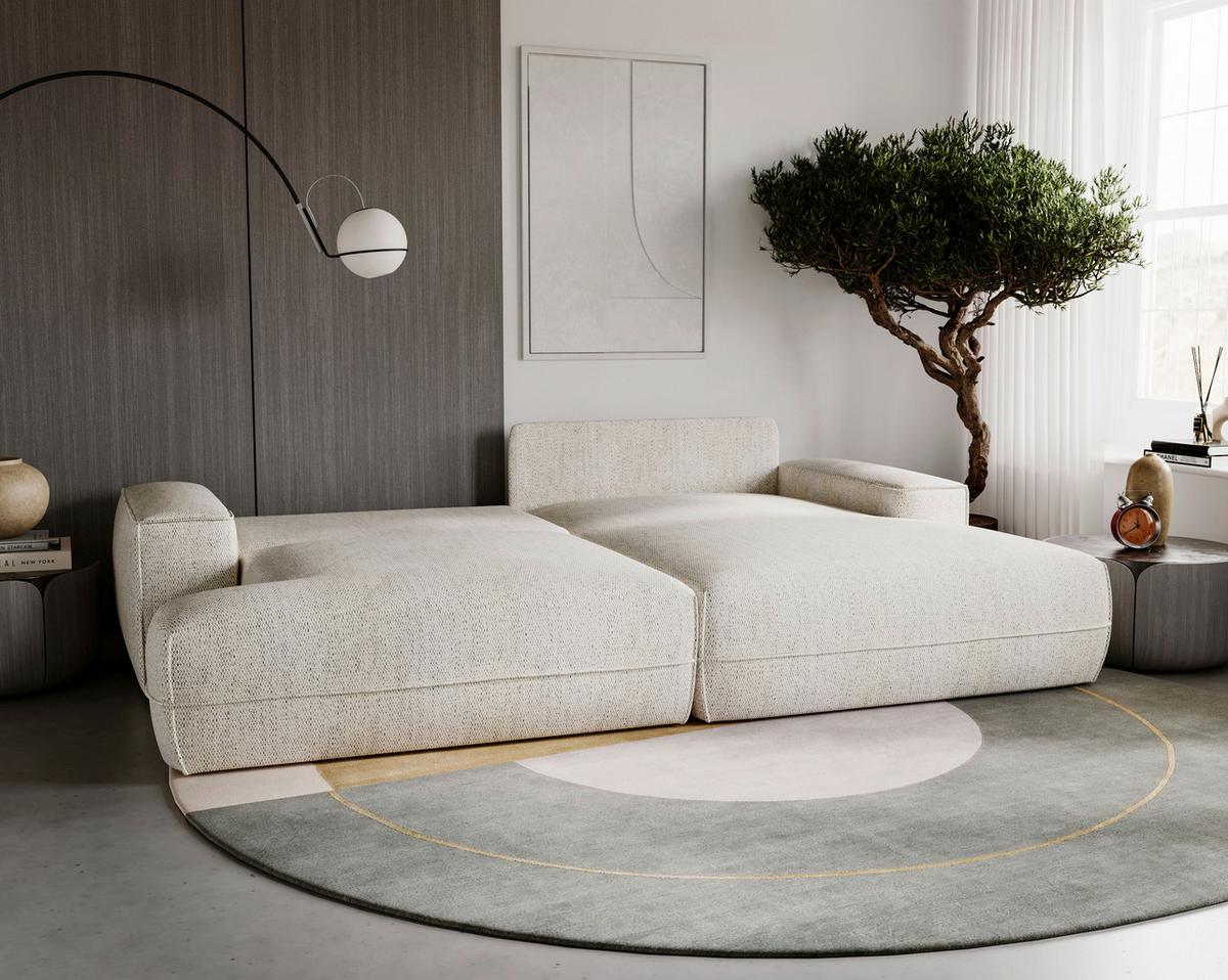 Fresh Beige S: 272x156 cm - Beige/Schwarz, Design, Textil (272/156cm) - Livetastic