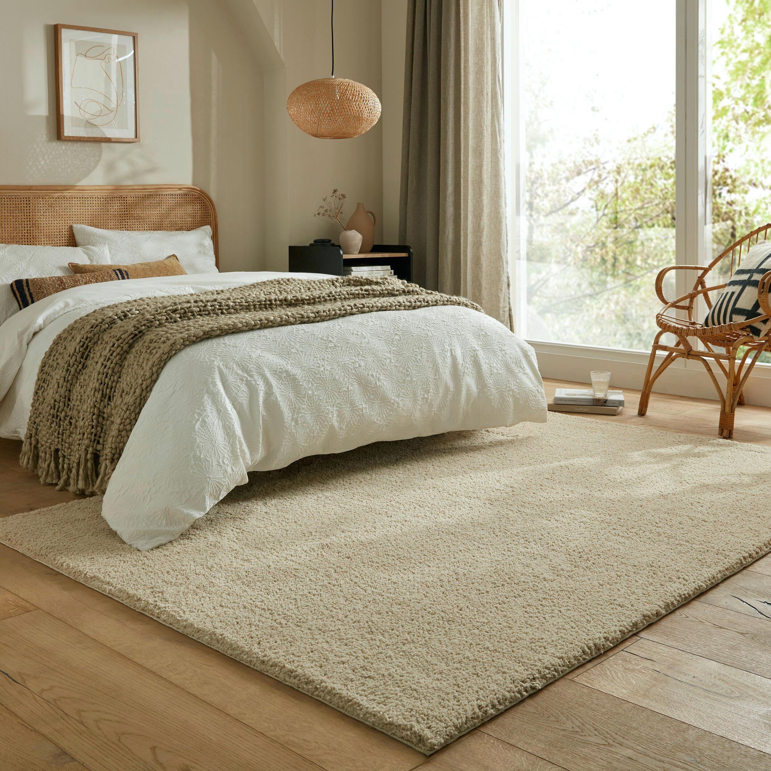 Shaggy Waschbar Beige 160x230 - Beige, Basics, Textil (160/230cm)